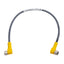 Used Turck U2-05358 Cordset, 4P M8 90° Female to 4P M8 90° Female, 2A 125VAC, 0.3m
