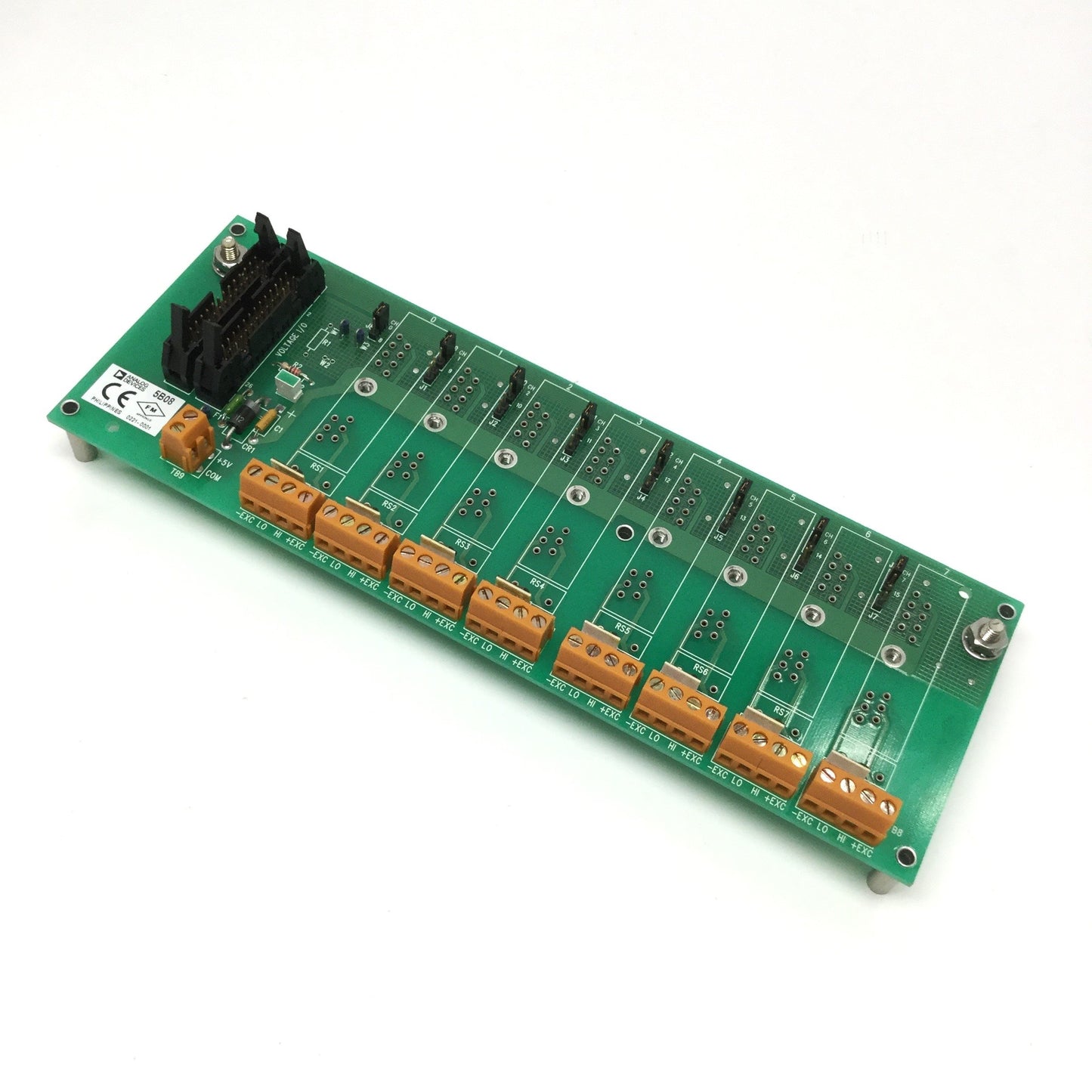 Used Analog Devices 5B08 Multiplexed I/O Module Backplane, 8-Channel, CJC Sensors