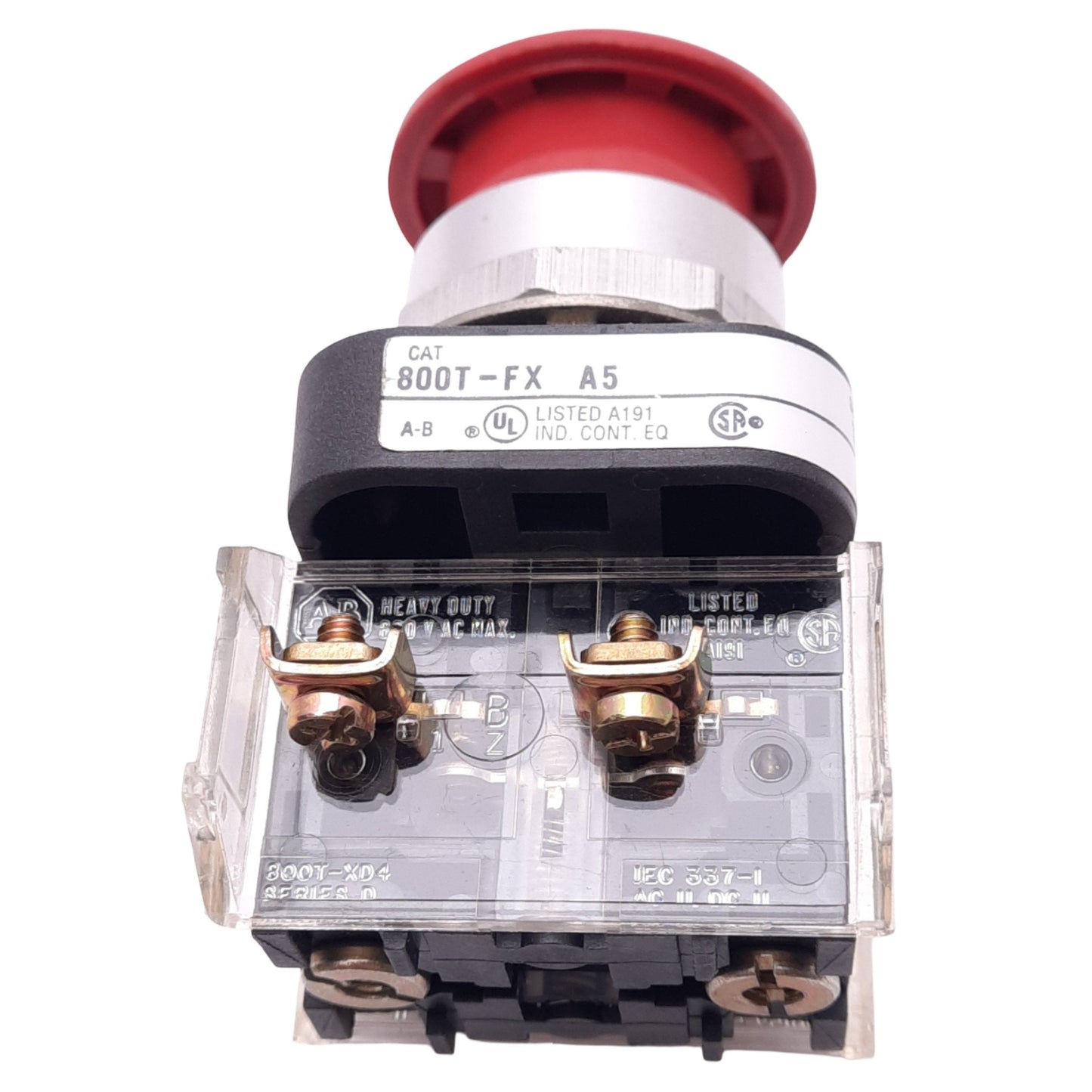 Used Allen Bradley 800T-FXA5 Push/Pull E-Stop Button, 30mm, 2NCLB, 600V 10A Max