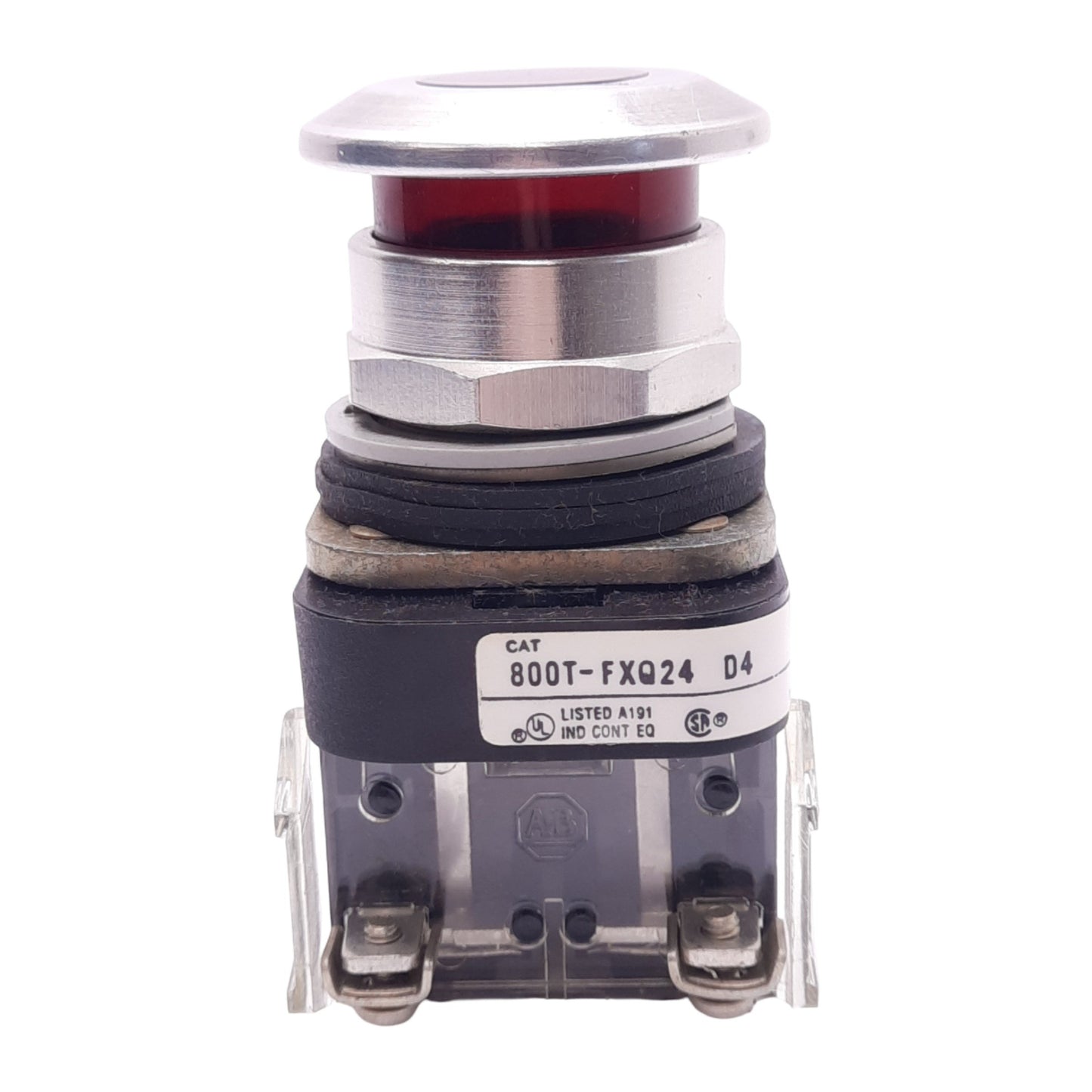 Used Allen Bradley 800T-FXQ24R Red Illuminated Push/Pull E-Stop Button, ø30mm, 1NCLB