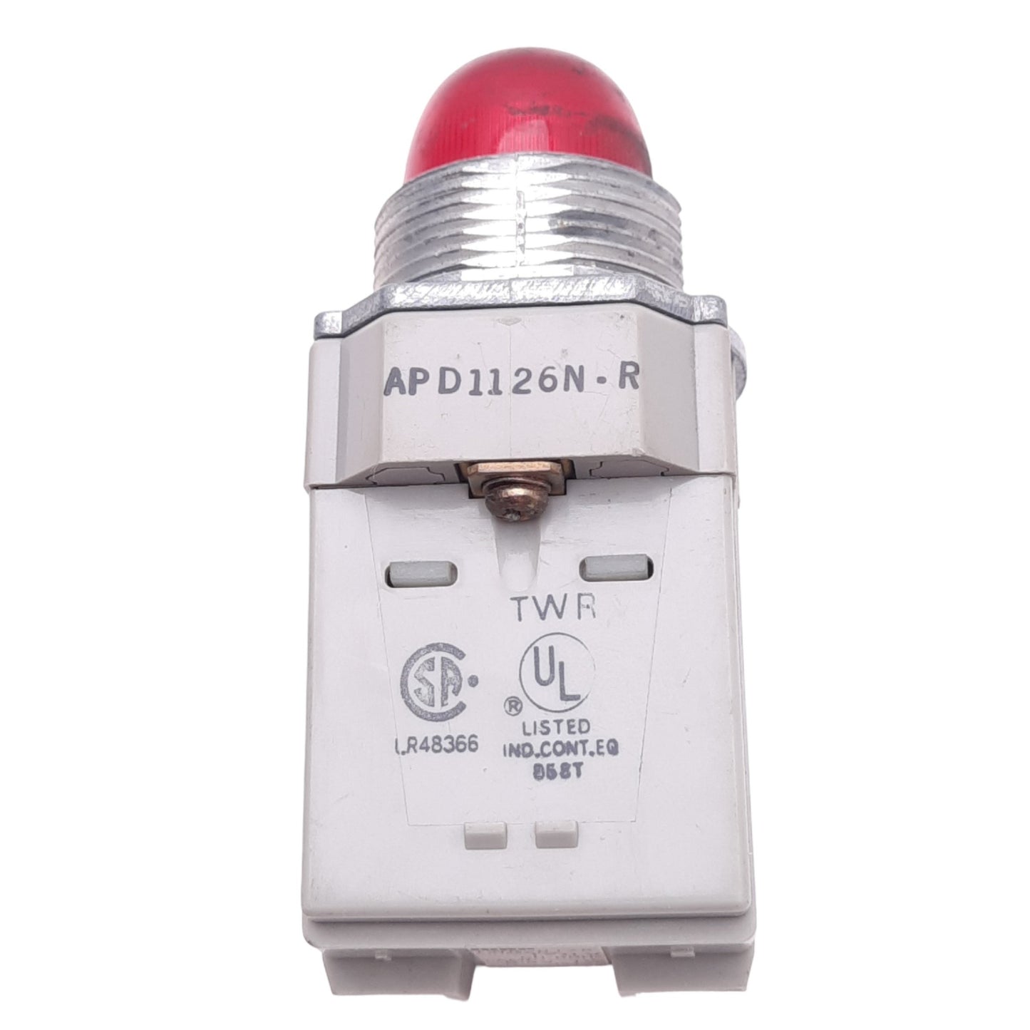 Used IDEC APD1126N-R Red Indicator Pilot Light, ø30mm Panel Mount, 120VAC, *No Bulb