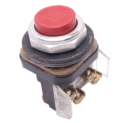 Used Allen Bradley 800T-B6A Red Momentary Pushbutton, ø30mm, 1NO 1NC, 600V 10A Max