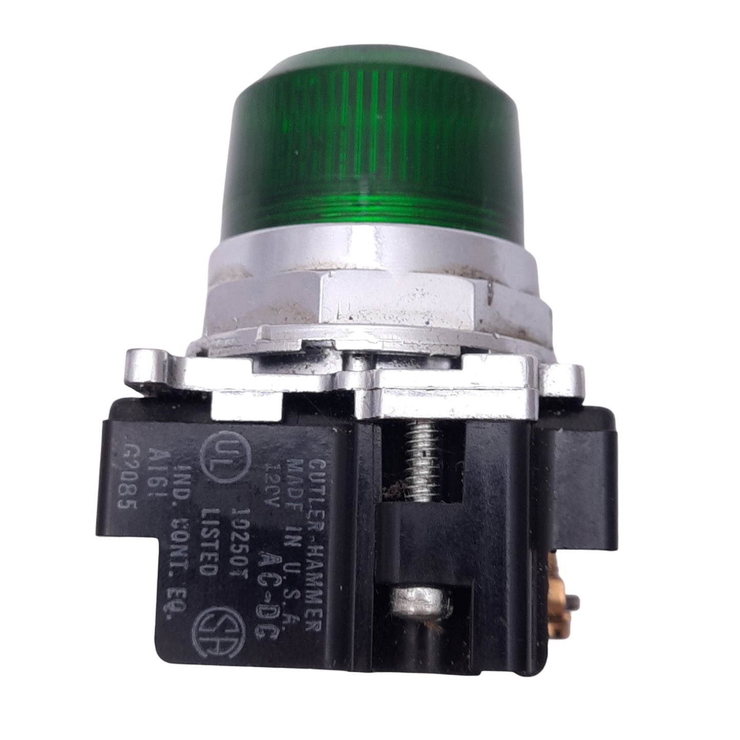 Used Eaton 10250T181NC2N Green Indicator Pilot Light, ø30.5mm, 120VAC, *Open Block