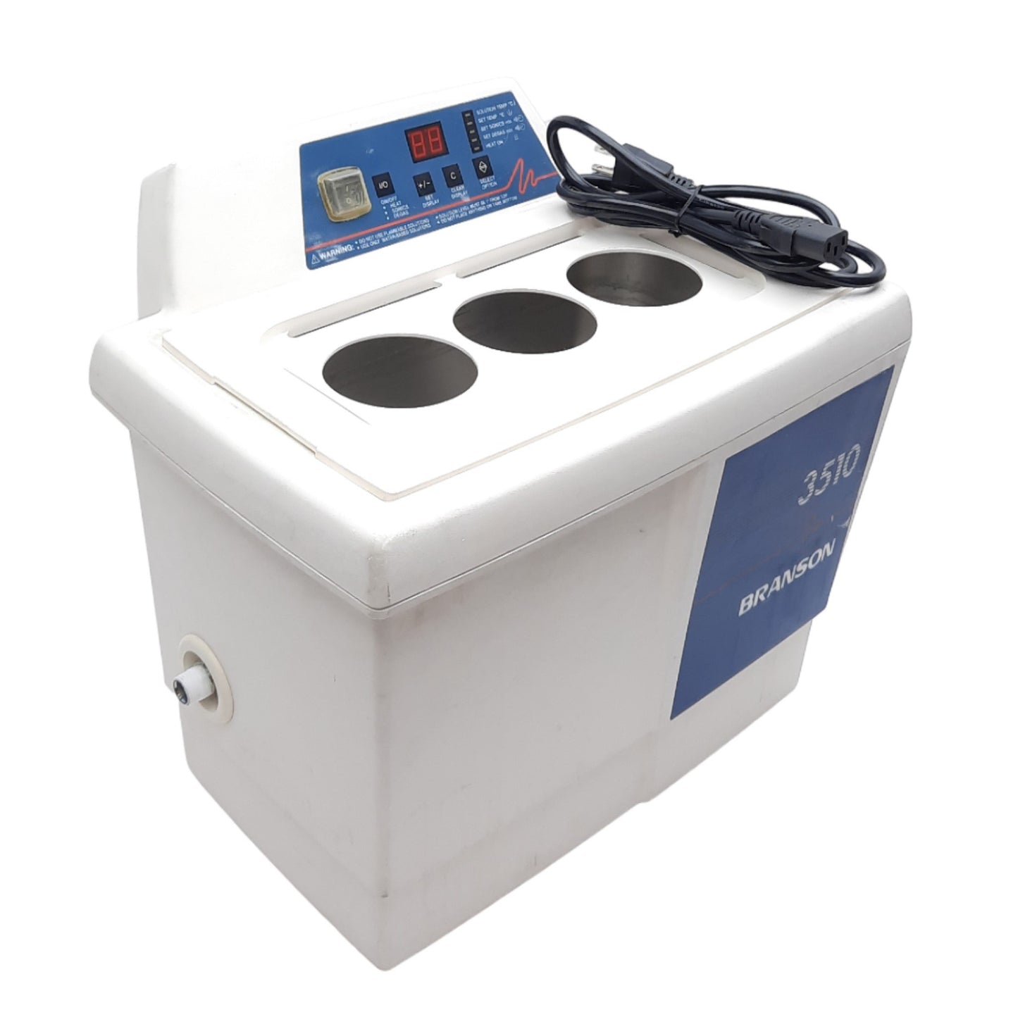 Used Branson 3510R-DTH Ultrasonic Bath Cleaner, 1.5gal, Ambient to 69°C, 117VAC *Lid*