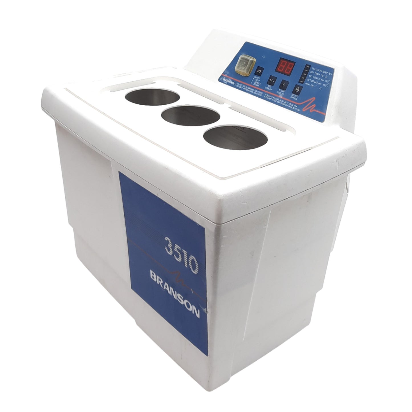 Used Branson 3510R-DTH Ultrasonic Bath Cleaner, 1.5gal, Ambient to 69°C, 117VAC *Lid*