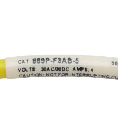 New Allen Bradley 889P-F3AB-5 Cordset, 3-Pin M8 Pico Female to Flying Leads, 5m