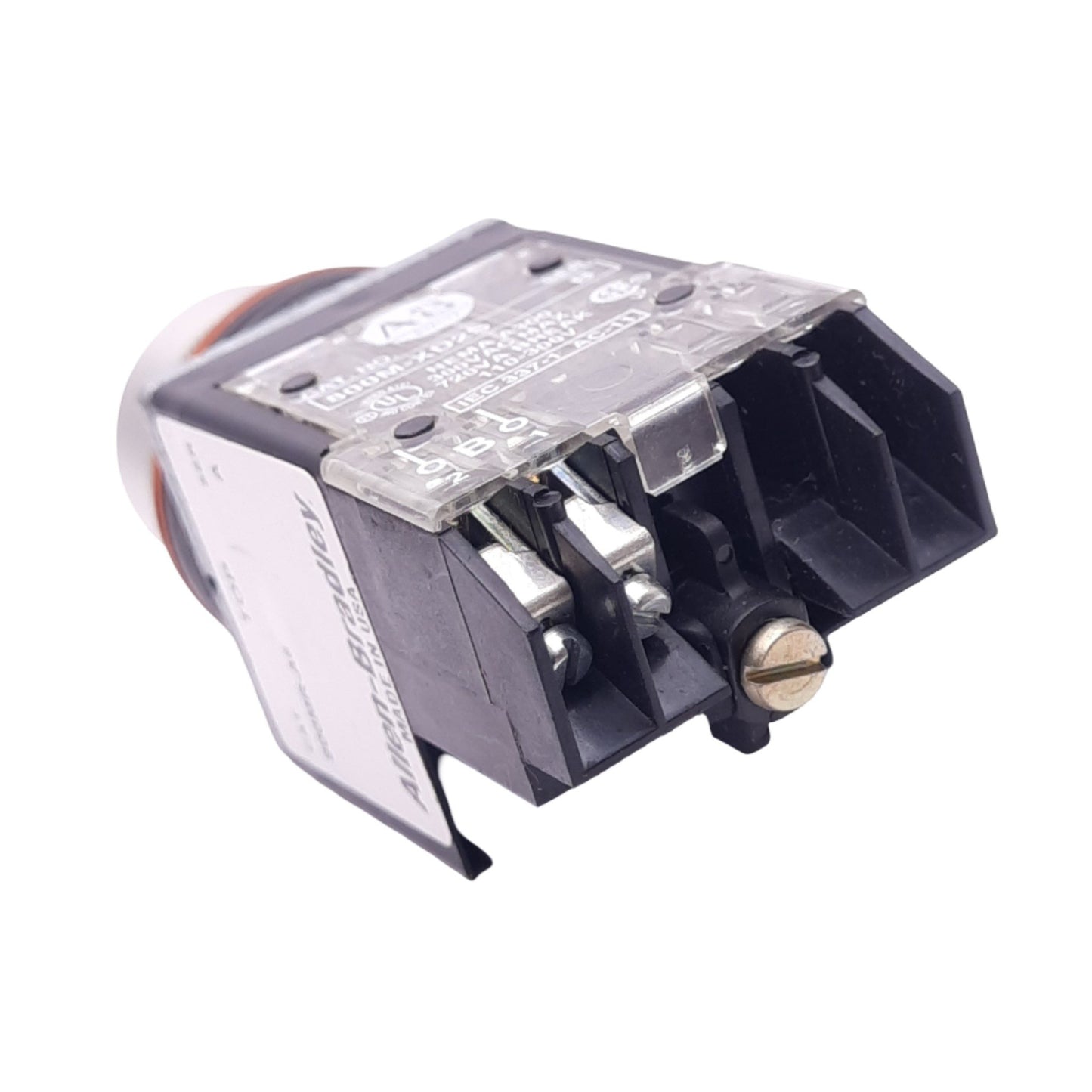 Used Allen Bradley 800MR-A6 Red Pushbutton, 22mm, 1 N.C. 800M-XD2S Contact, 300VAC