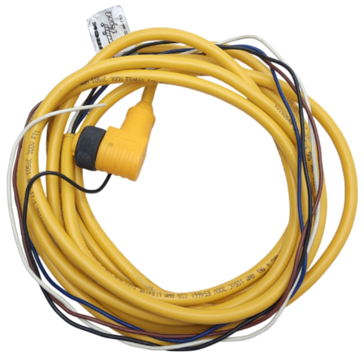 Used Turck WK 40-4M MiniFast Cable 4-Pin Female Right-Angle 7/8"-16UN 600V AC, 4m