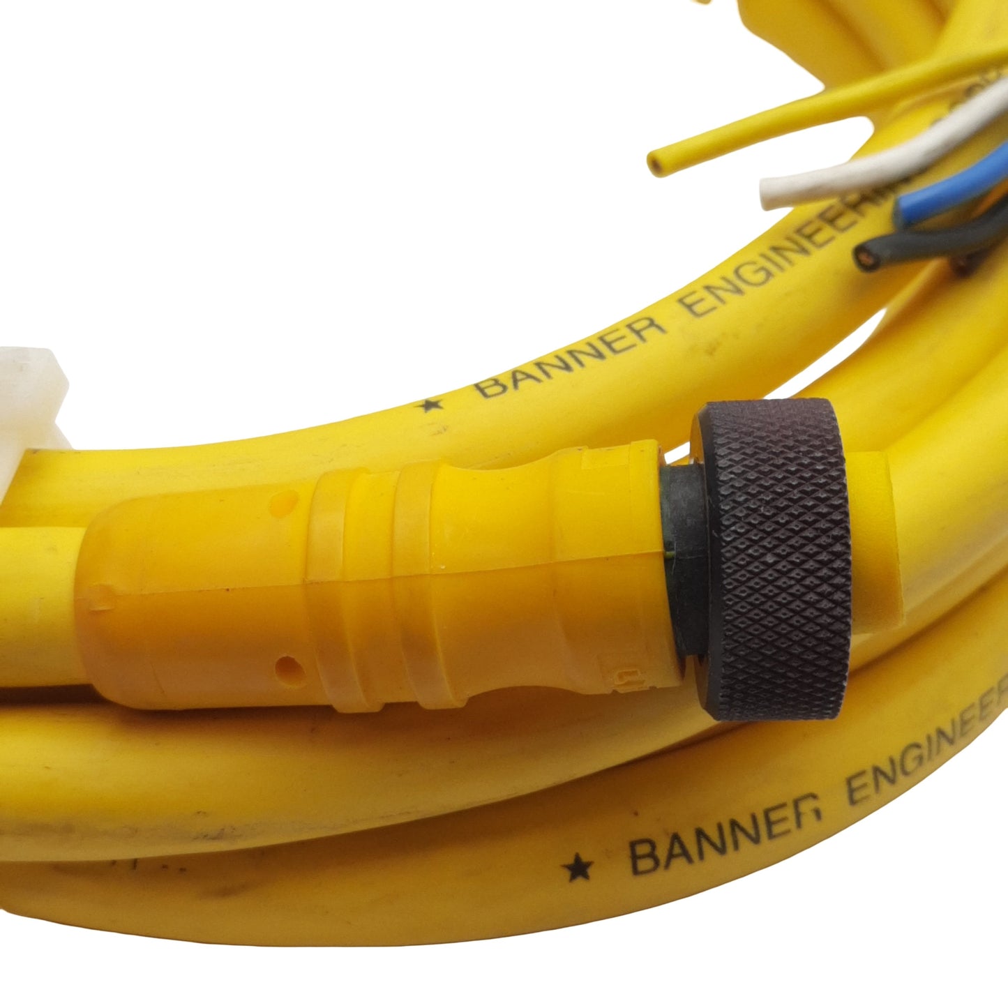 Used Banner QDC-525 Cordset, 5-Pin 7/8in Mini Female to Flying Leads, 2A 75VAC/DC, 4m