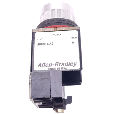 Used Allen Bradley 800MR-A6 Red Momentary Pushbutton, ø22mm, 1 N.C., 300VAC 10A Max