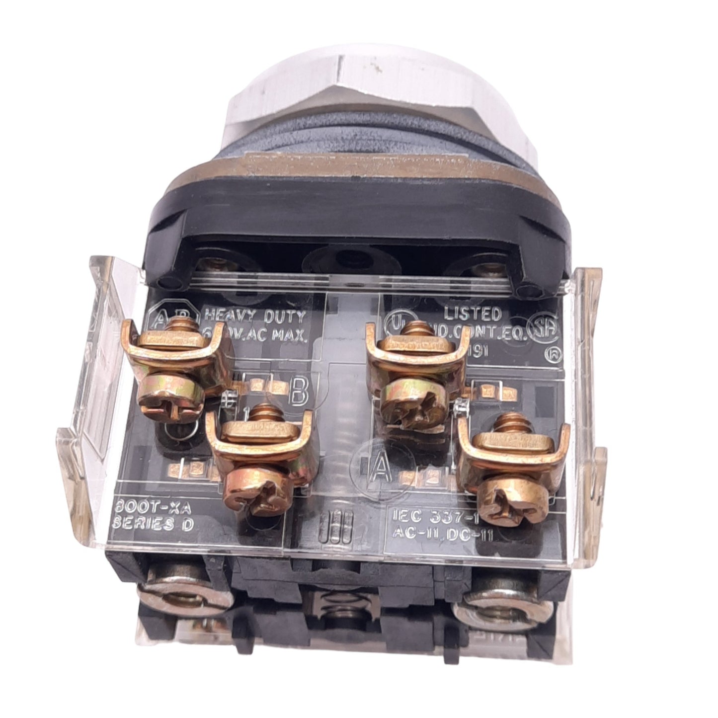 Used Allen Bradley 800T-A2B Black Momentary Pushbutton, ø30mm, 2NO+2NC, 600V 10A Max