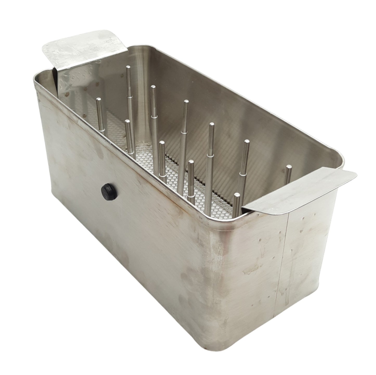 Used Stainless Steel Ultrasonic Basket With Tube Holders, Fits 1.5gal Branson