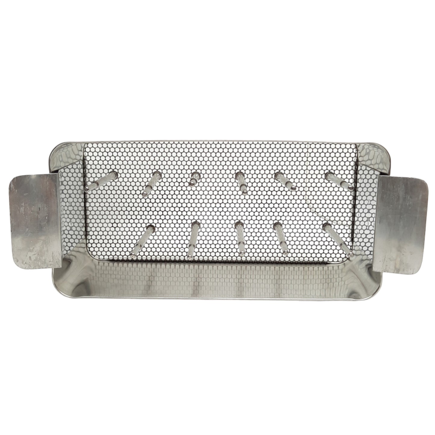 Used Stainless Steel Ultrasonic Basket With Tube Holders, Fits 1.5gal Branson