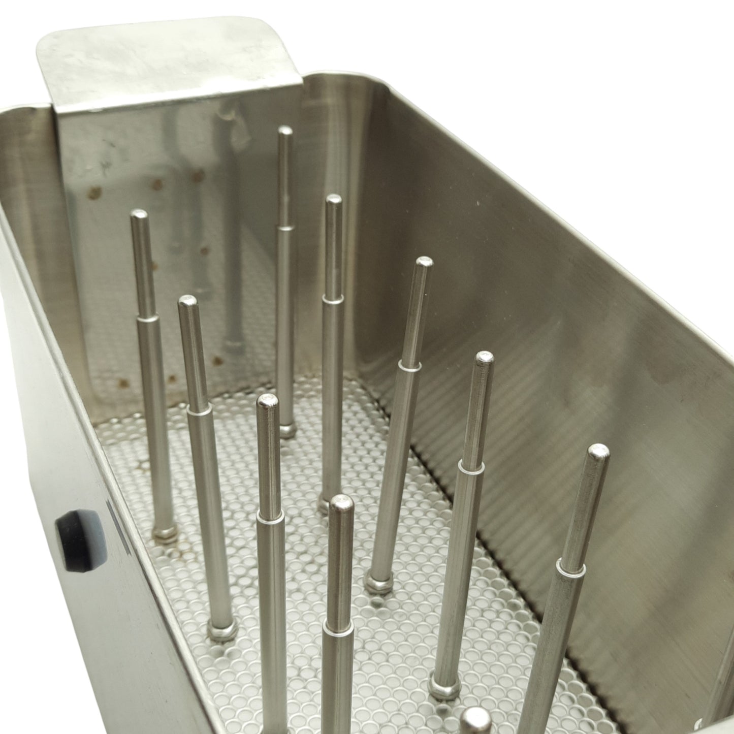 Used Stainless Steel Ultrasonic Basket With Tube Holders, Fits 1.5gal Branson