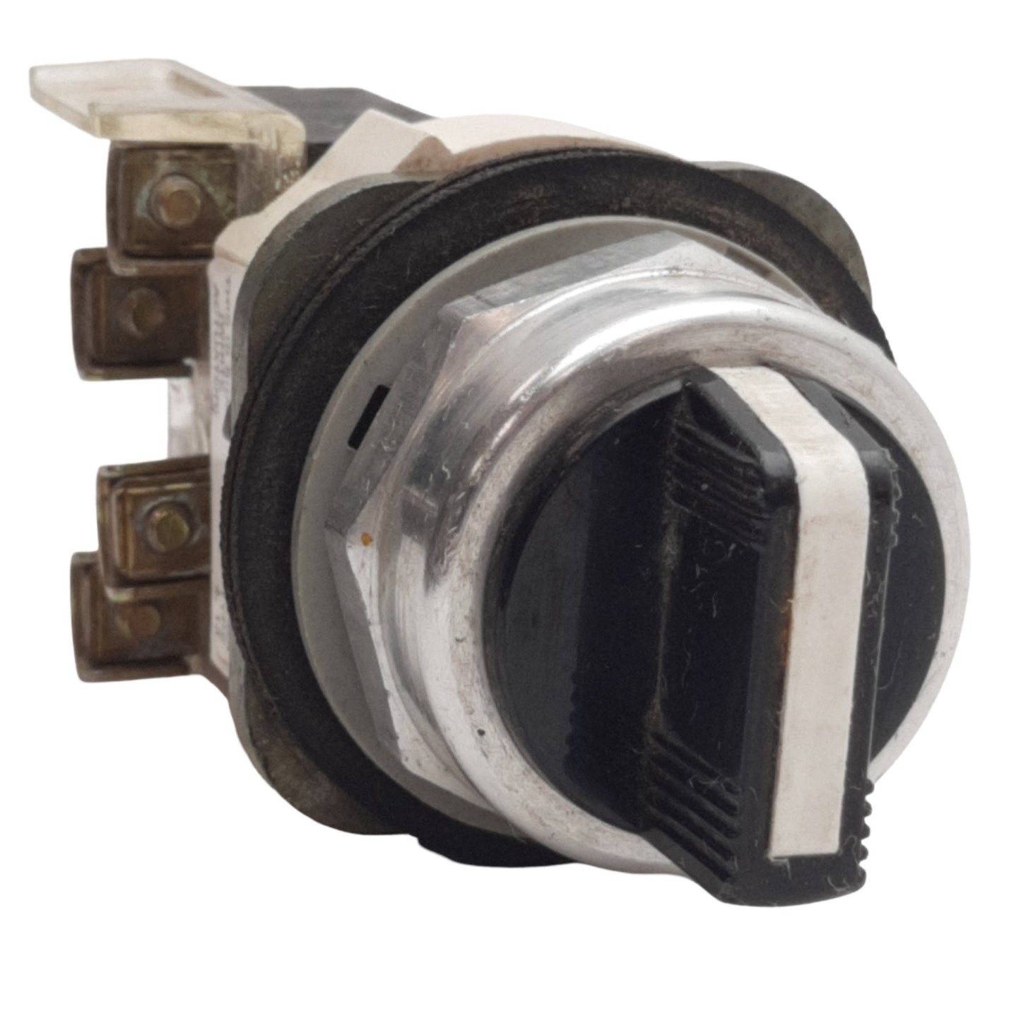 Used Allen Bradley 800T-J91 Selector Switch, 3-Position Knob, 30mm, Spring Return