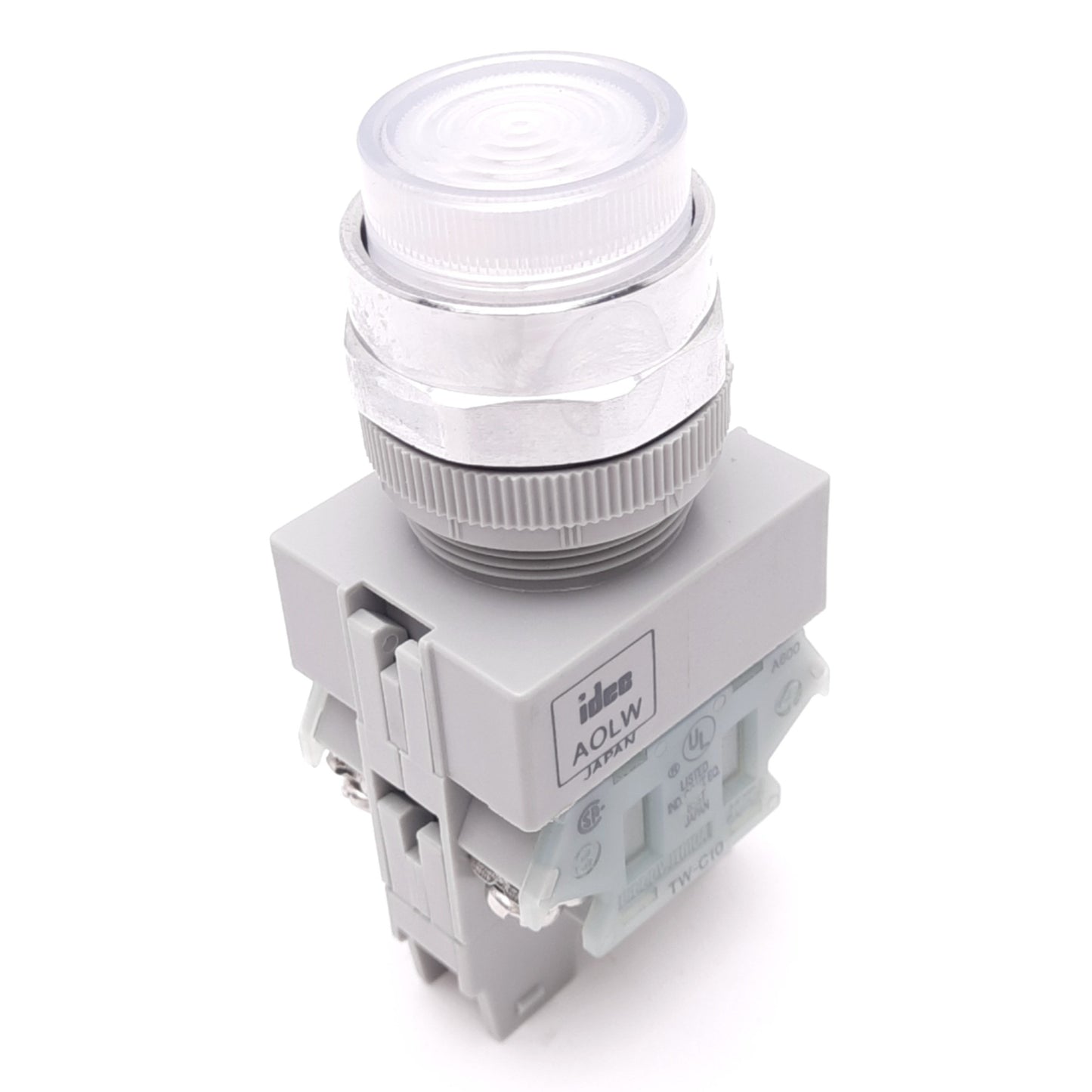 New IDEC HW4L-A2F20QD-W-24V White Maintained Pushbutton, 2-Position, 22mm, 24V LED