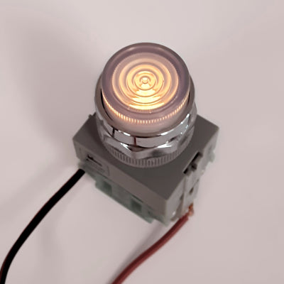 New IDEC HW4L-A2F20QD-W-24V White Maintained Pushbutton, 2-Position, 22mm, 24V LED