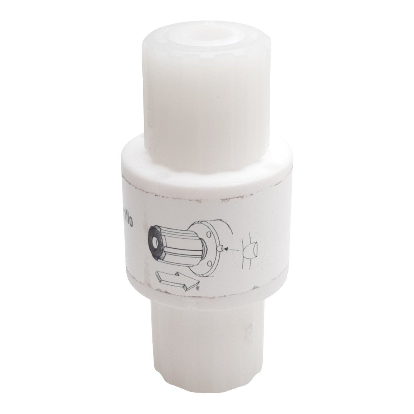 Used Parker CV-1-661212 Check Valve, 3/4in Parflare, 0.25-0.75psig, PTFE