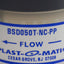 Used Plast-O-Matic BSD050T-NC-PP Pneumatic Valve, 3-Way NC, 1/2in NPT, 0-100psi, PTFE