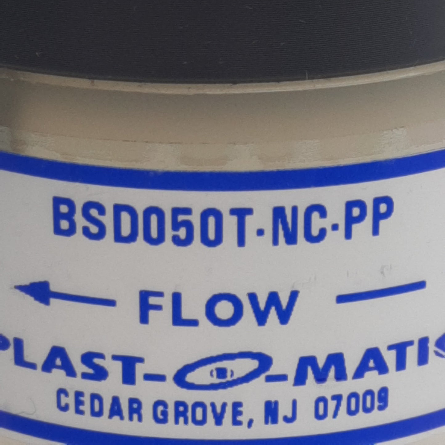 Used Plast-O-Matic BSD050T-NC-PP Pneumatic Valve, 3-Way NC, 1/2in NPT, 0-100psi, PTFE