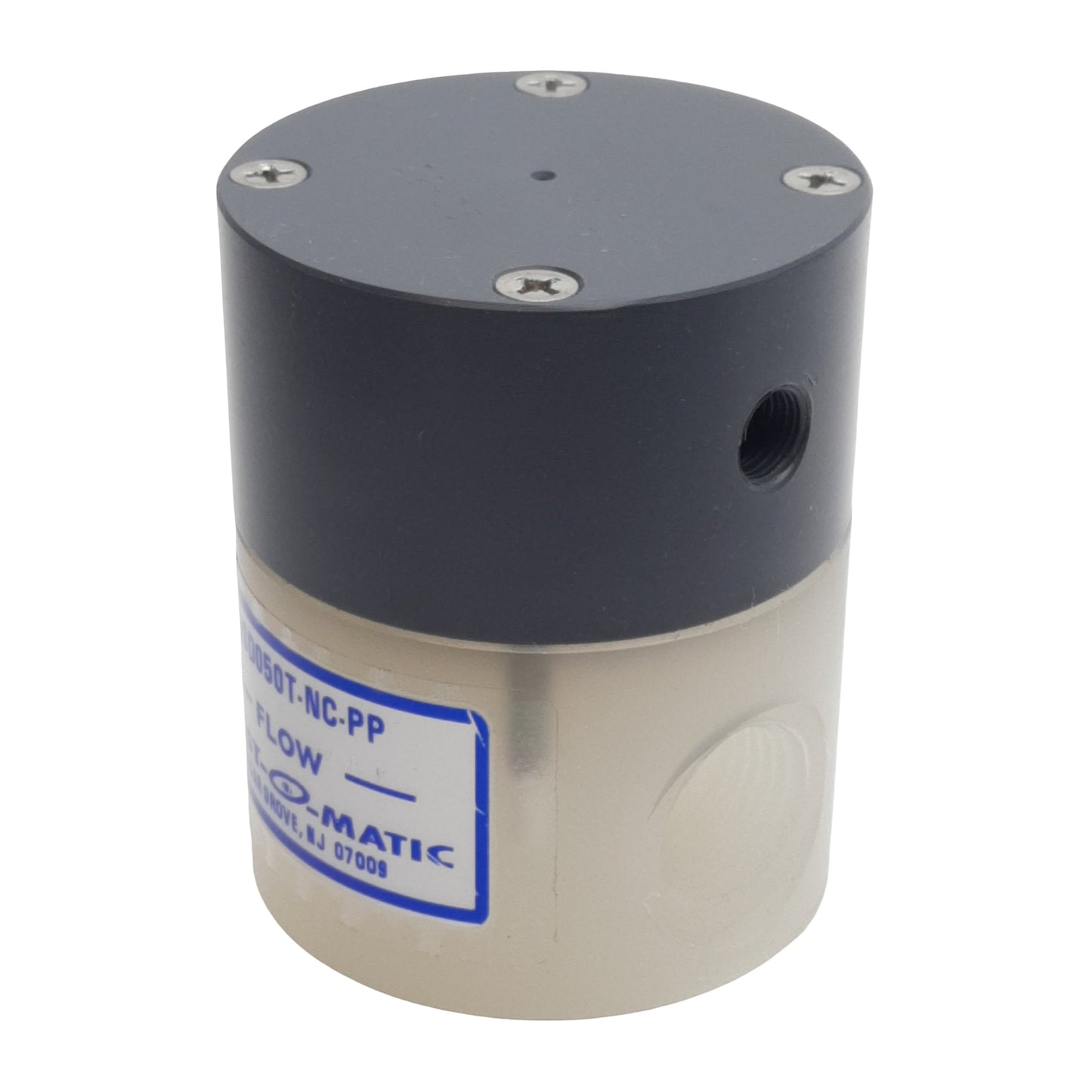 Used Plast-O-Matic BSD050T-NC-PP Pneumatic Valve, 3-Way NC, 1/2in NPT, 0-100psi, PTFE