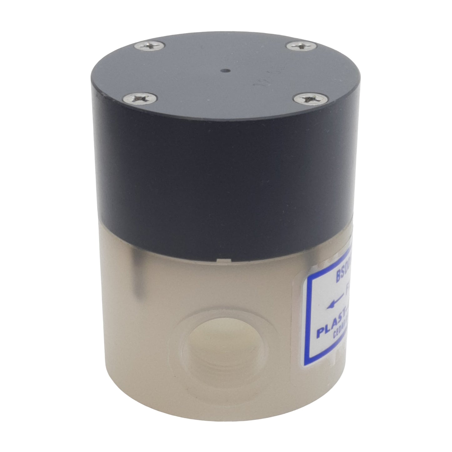 Used Plast-O-Matic BSD050T-NC-PP Pneumatic Valve, 3-Way NC, 1/2in NPT, 0-100psi, PTFE