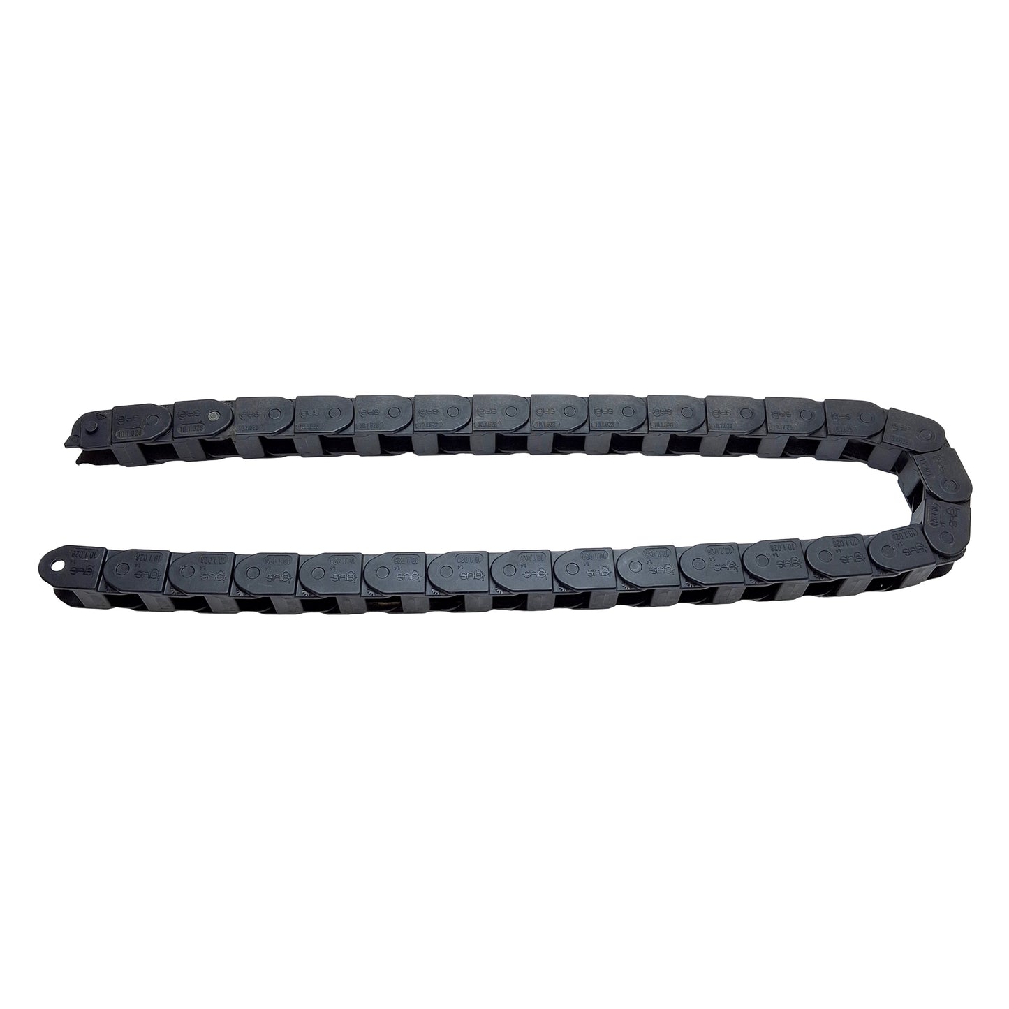 Used Igus 10.1.028 Energy Chain, 28mm Bending, 15x18mm Inner, 30Links, 3ft *No Ends*