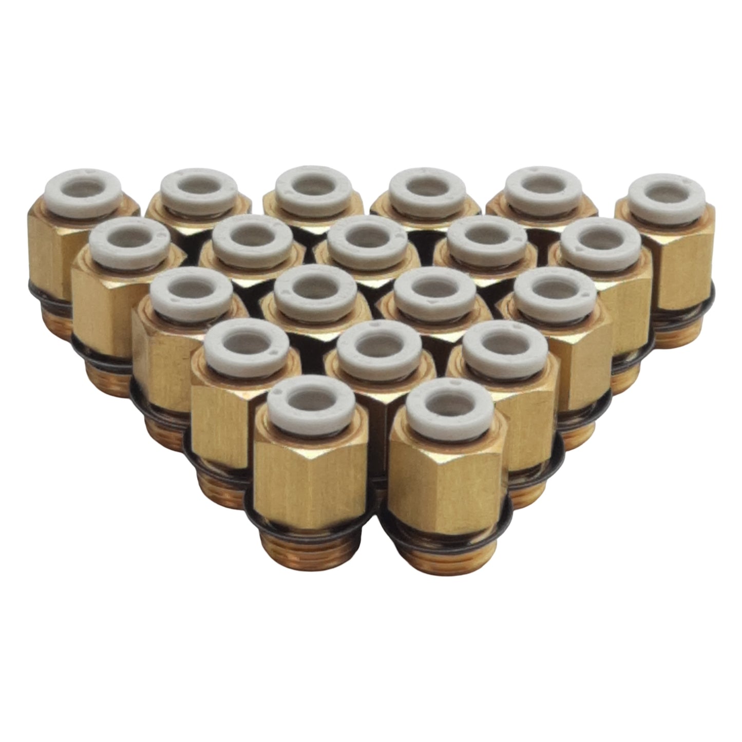 New Lot of 20 SMC KQ2H04-U01A One-Touch Fitting, 1/8in Uni Male x ø4mm Tube, 1MPa