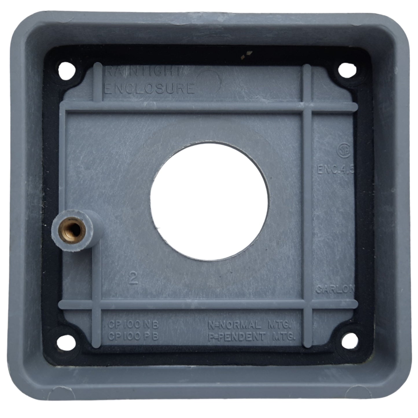 Used Carlon CP100N Circuit Safe PushButton Enclosure 4.88" x 3.50" x 3.45" *3 Holes*