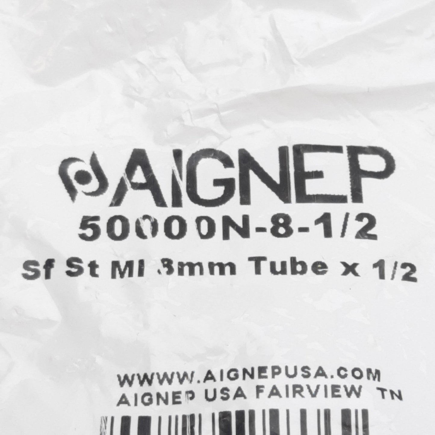 New Lot of 15 Aignep 50000N-8-1/2 Push-In Fitting, 1/2in Swift-Fit Male x ø8mm Tube