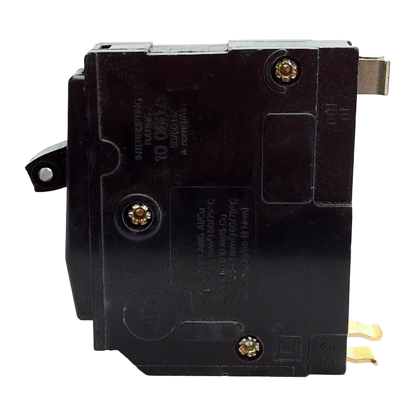 Used Lot of 5 Square D QO120 Mini Circuit Breaker, 1-Pole, 20A, 120/240VAC, Plug-In