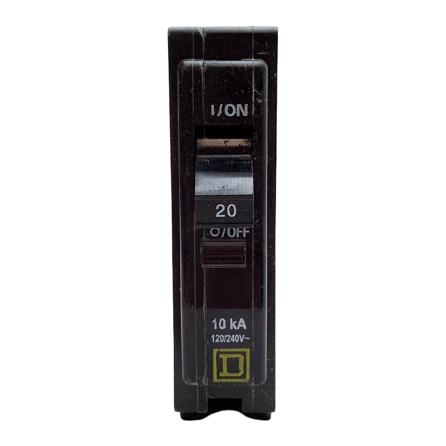 Used Lot of 5 Square D QO120 Mini Circuit Breaker, 1-Pole, 20A, 120/240VAC, Plug-In