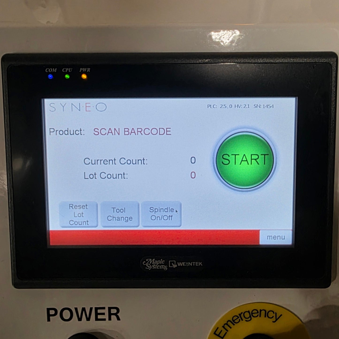 Used Syneo Accu Drill SD400 Horizontal Automated Hole Driller 0-4000RPM, 120VAC