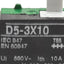 Used Sprecher & Schuh D5-3X10 Ser A Pushbutton Contact Block 22mm, 1NO, 690VAC 10A