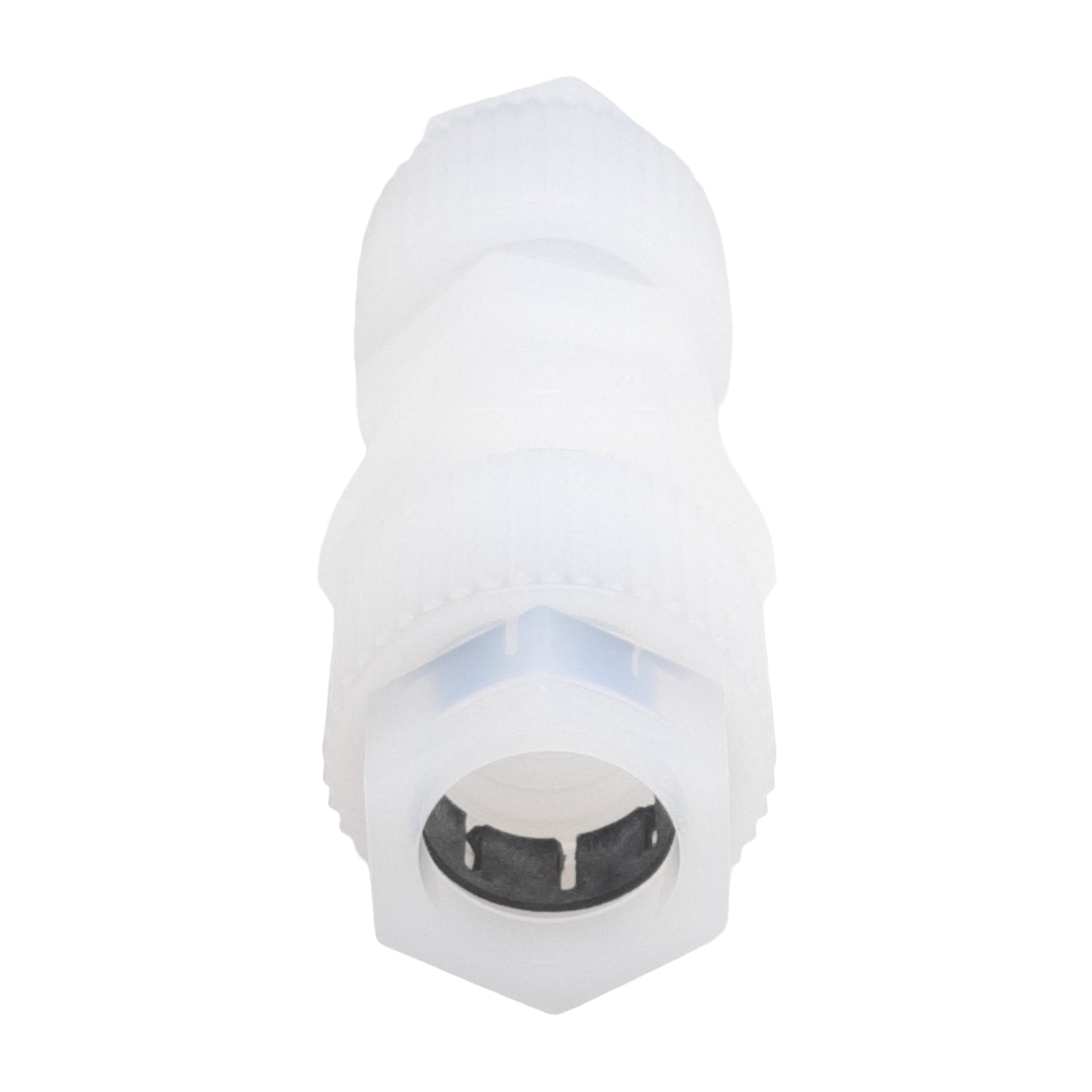New Entegris PM12GN-1 Straight Union Fitting, 3/4" x 3/4" QuikGrip, Panel Mount, PFA
