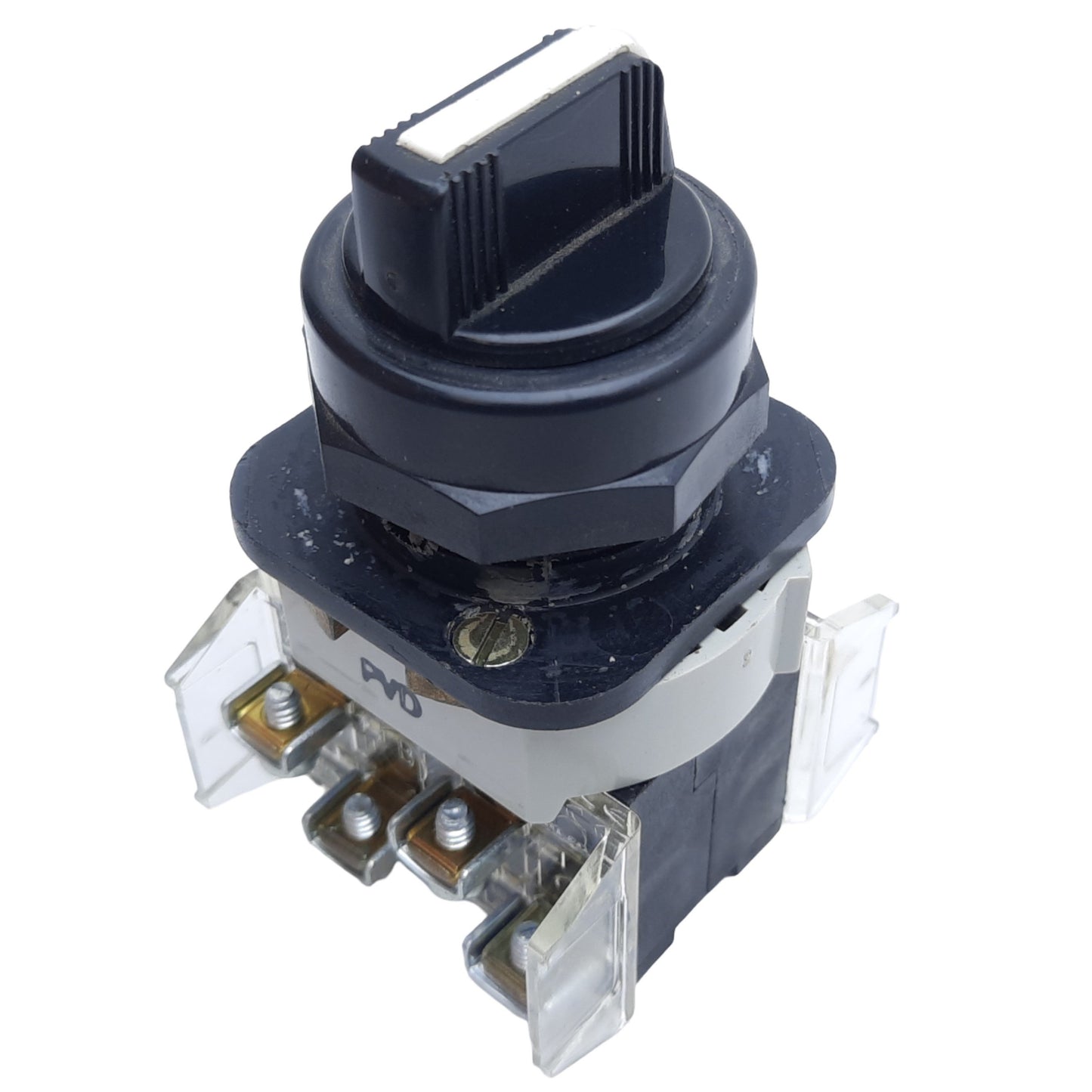 Used Allen Bradley 800H-JR4 Selector Switch, 3-Position Knob, 30mm, Spring Return