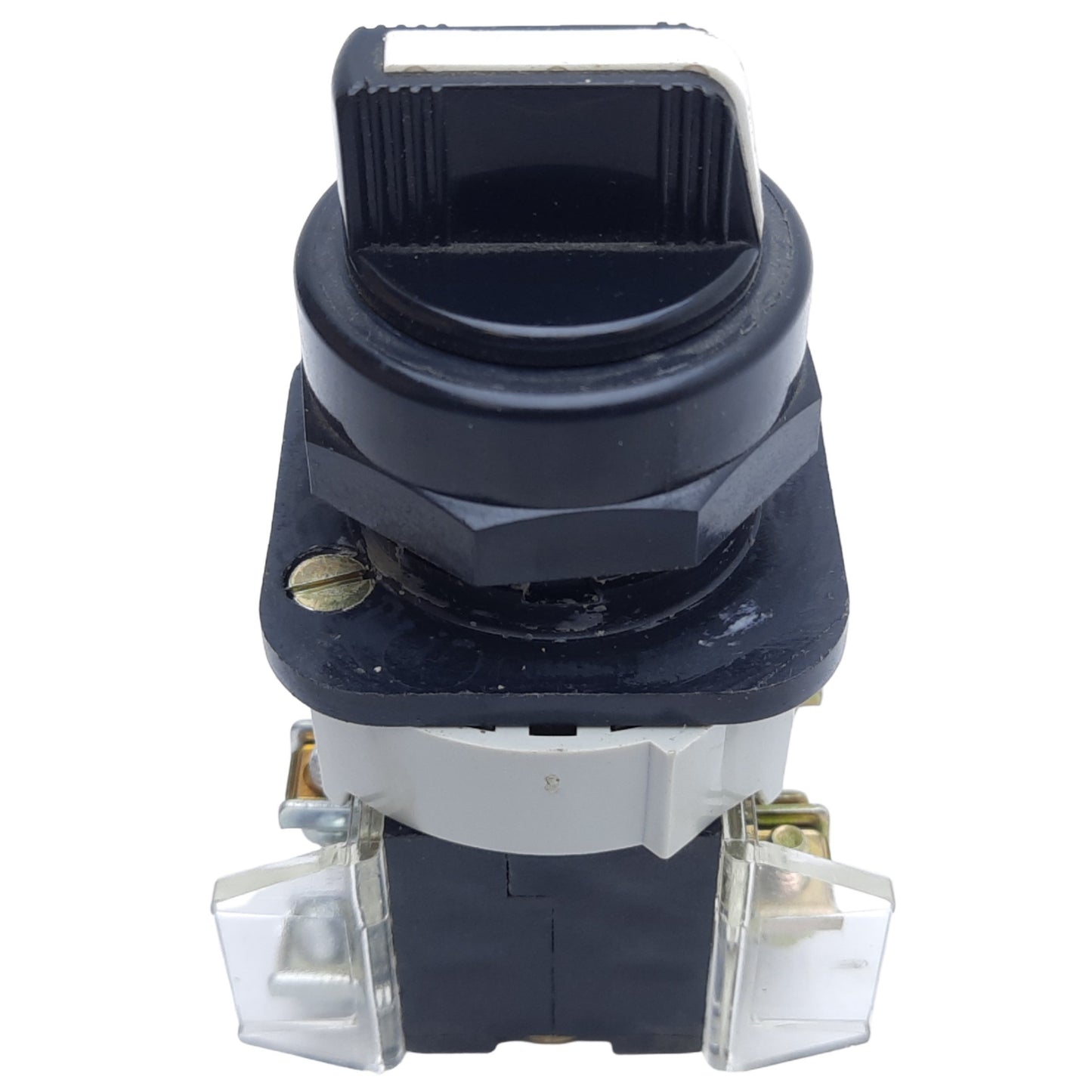 Used Allen Bradley 800H-JR4 Selector Switch, 3-Position Knob, 30mm, Spring Return