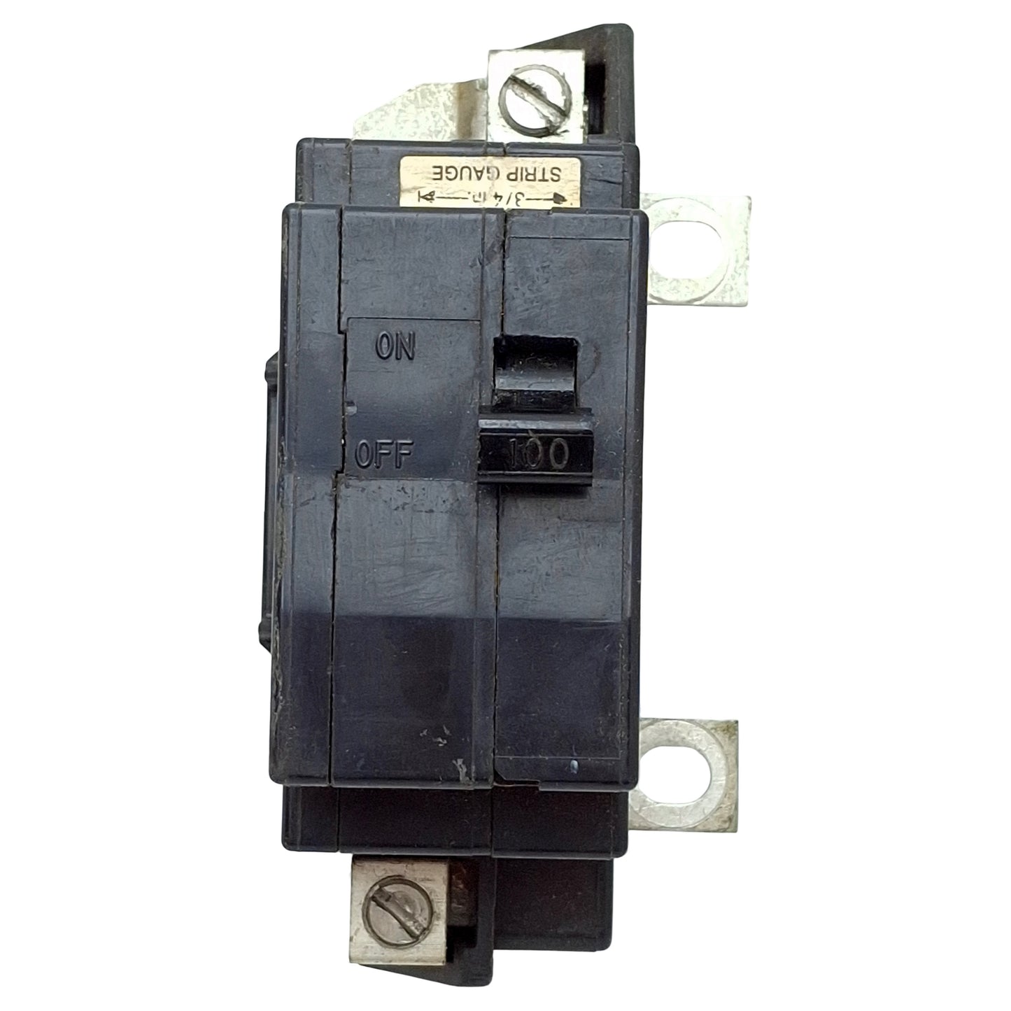 Used Square D QOM100VH Main Circuit Breaker, 2-Pole, 100A, 120/240VAC, Bolt-On