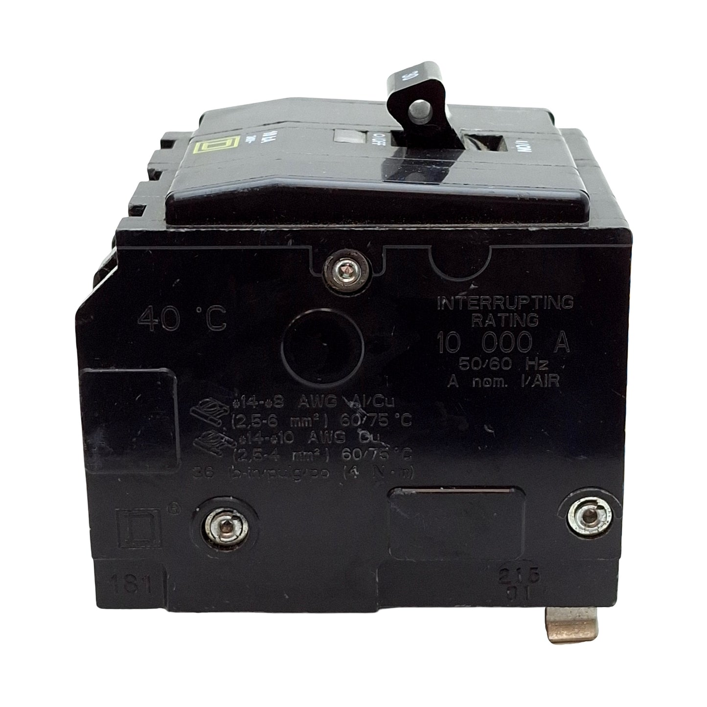Used Square D QO330 Miniature Circuit Breaker, 3-Pole, 30A, 120/240VAC, Plug-In