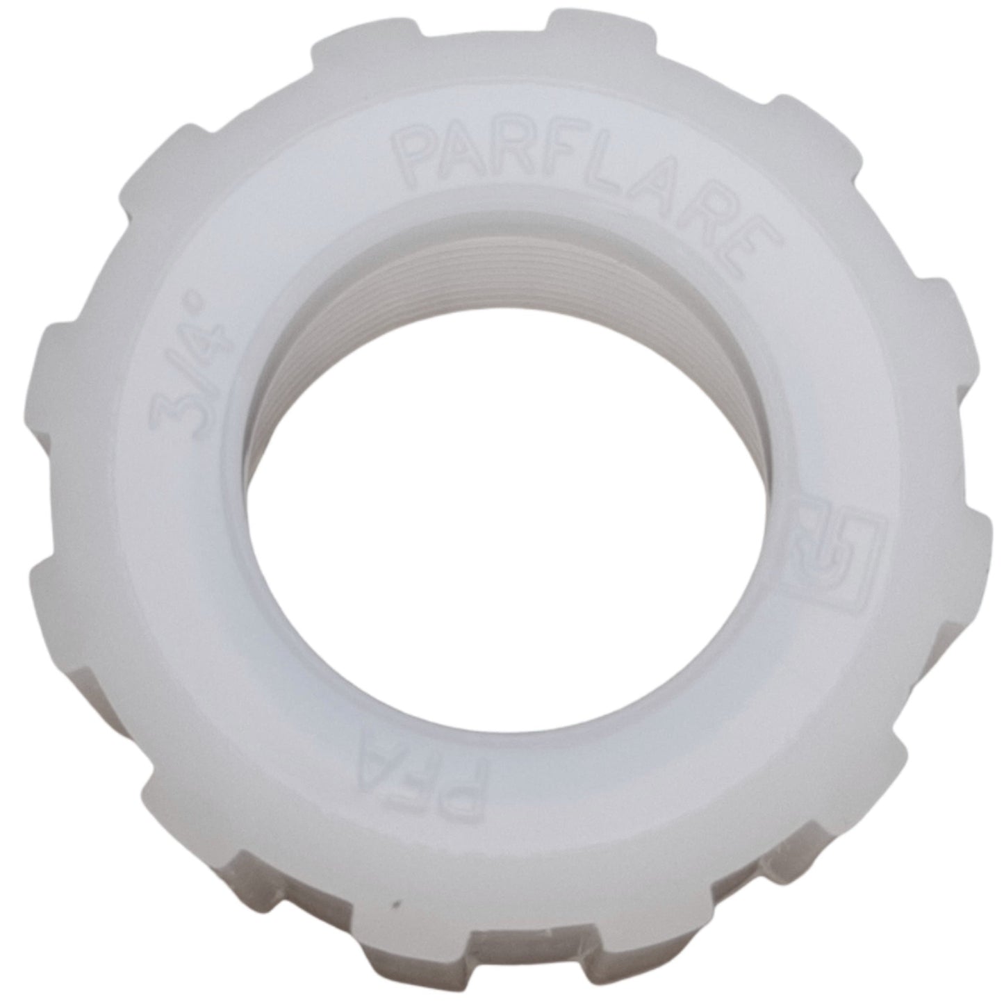 Used Parker 1213-0212 Parflare Fitting Nut, PFA Tube 3/4", 150 PSIG Max
