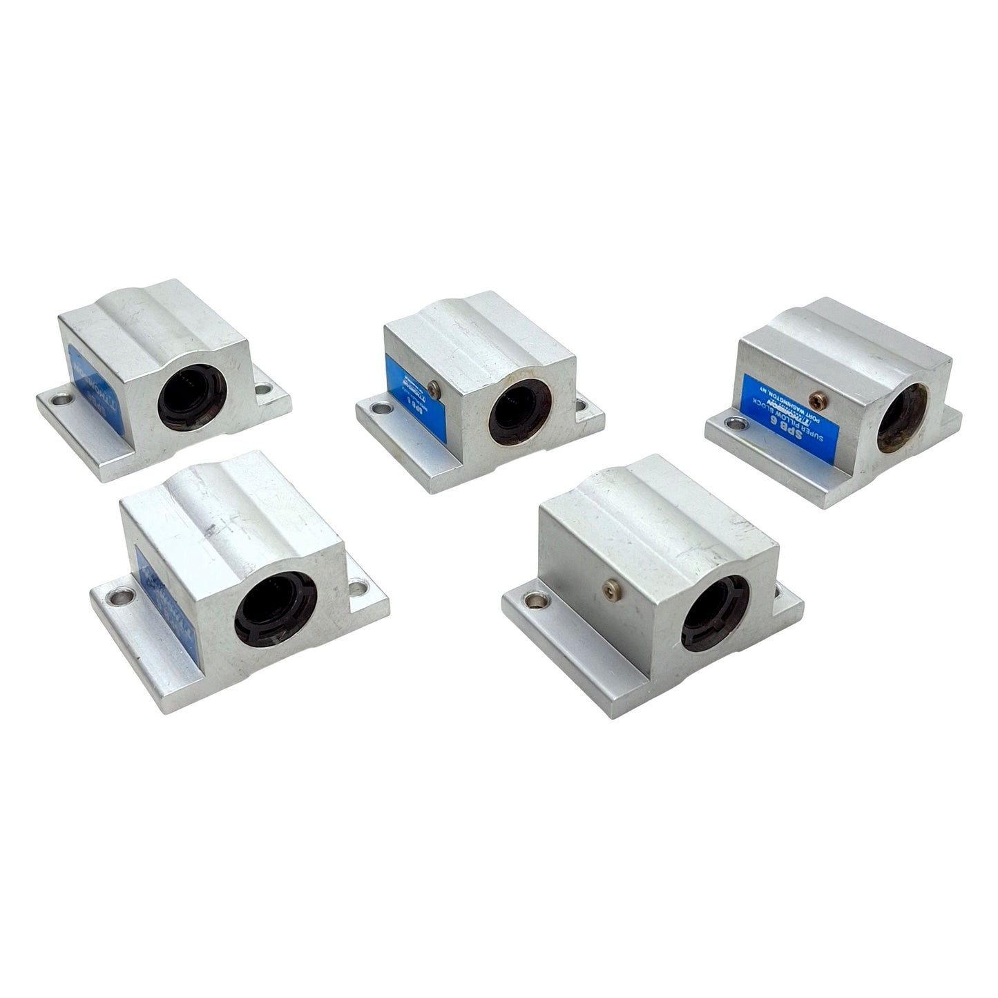 Used Lot of 5 Thomson SPB6 Super Ball Bearing Bushing Pillow Block, ø3/8in ID