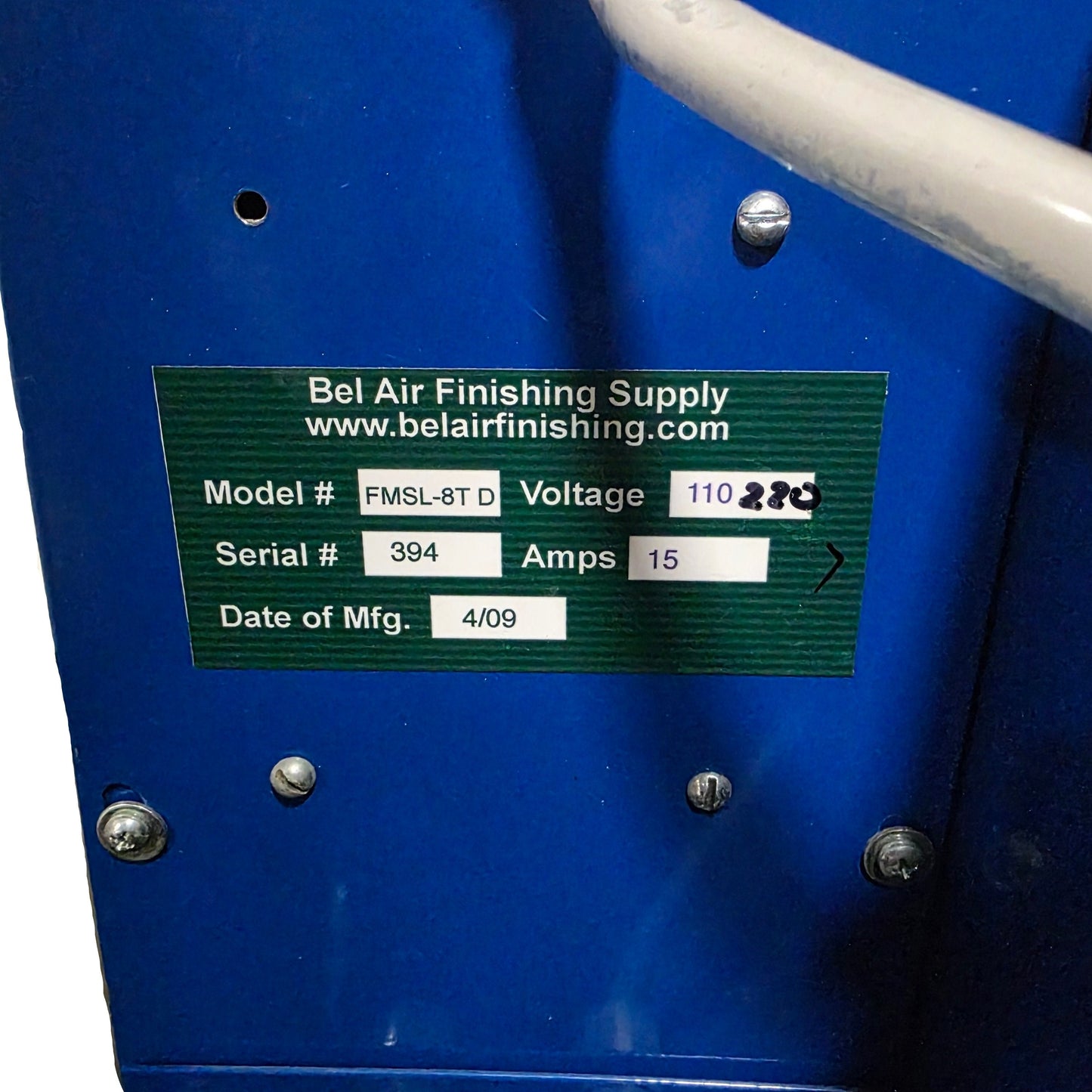 Used Bel Air FMSL 8TD Finish Master SL Benchtop Centrifugal Disc Finisher 220VAC 1-Ph