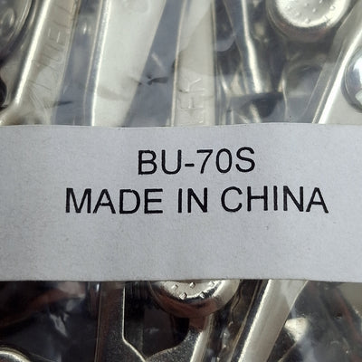 New Lot of 50 Mueller BU-70S Nickel-Plated Steel Alligator Clip, Crimp, 5A, 16AWG