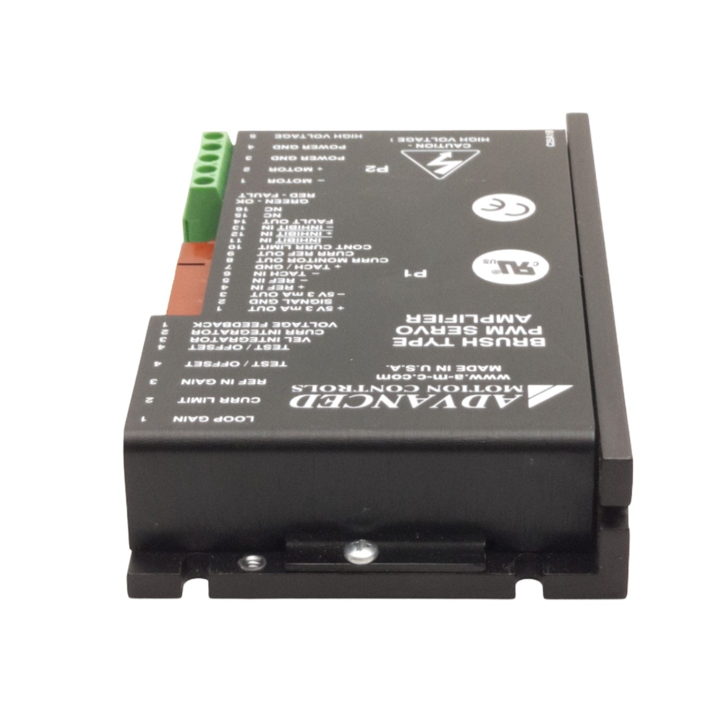 Used Advanced Motion 12A8K Brushed PWM Servo Amp, 6A Cont., 20-80VDC, 10V Analog