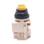 Used Square D 9001KM38LY Yellow Illuminated Pushbutton, ø30mm, 2NC 2NO, 600V 10A Max