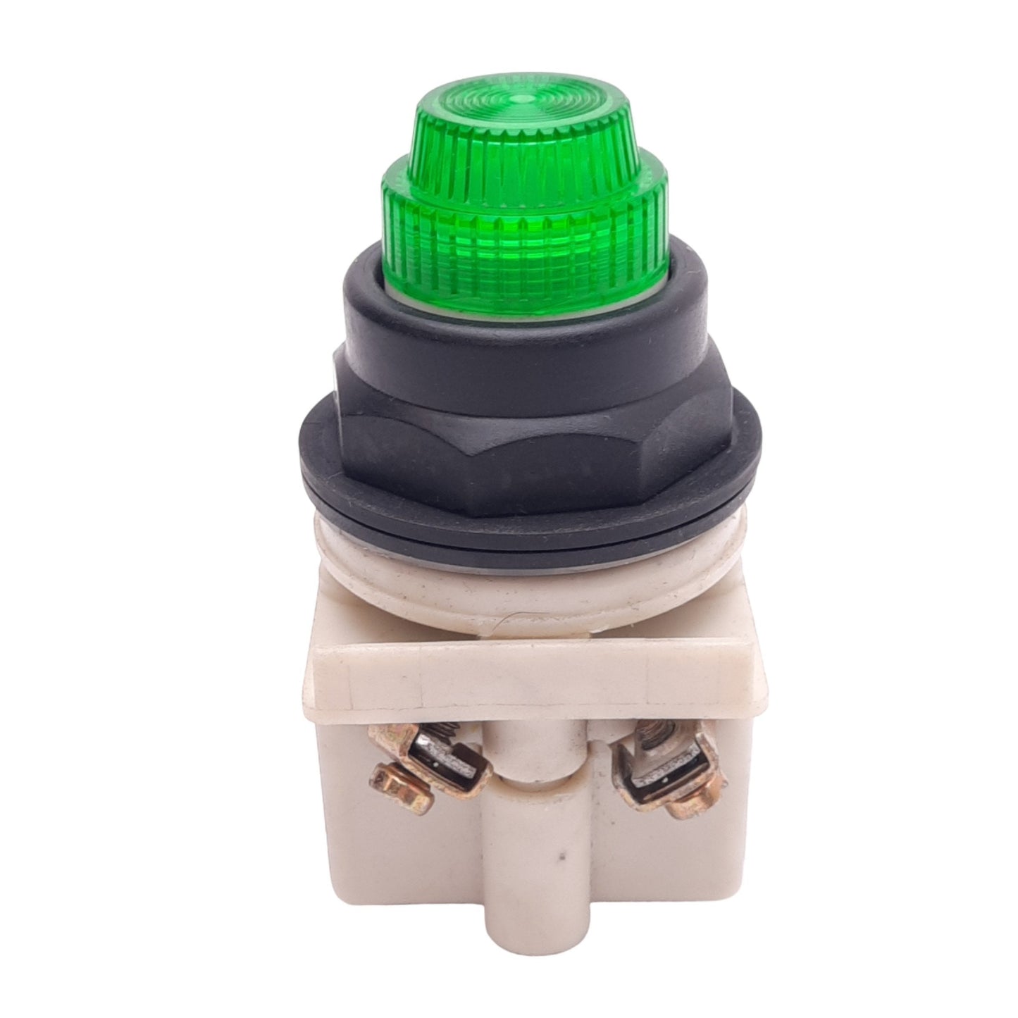Used Square D 9001KM38LG Green Illuminated Push Button Switch, ø30mm, 120VAC/DC