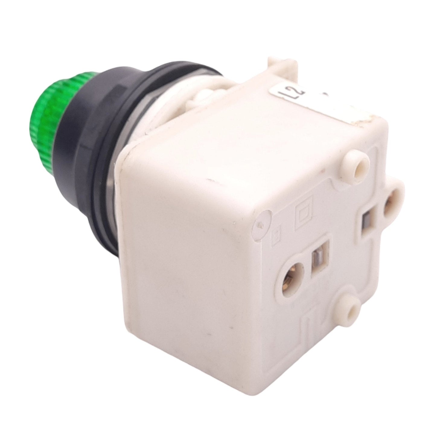 Used Square D 9001KM38LG Green Illuminated Push Button Switch, ø30mm, 120VAC/DC