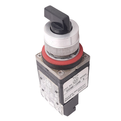 Used Allen Bradley 800MR-JX9B Selector Switch, Momentary 3-Position, 22mm, 2NO, 300V