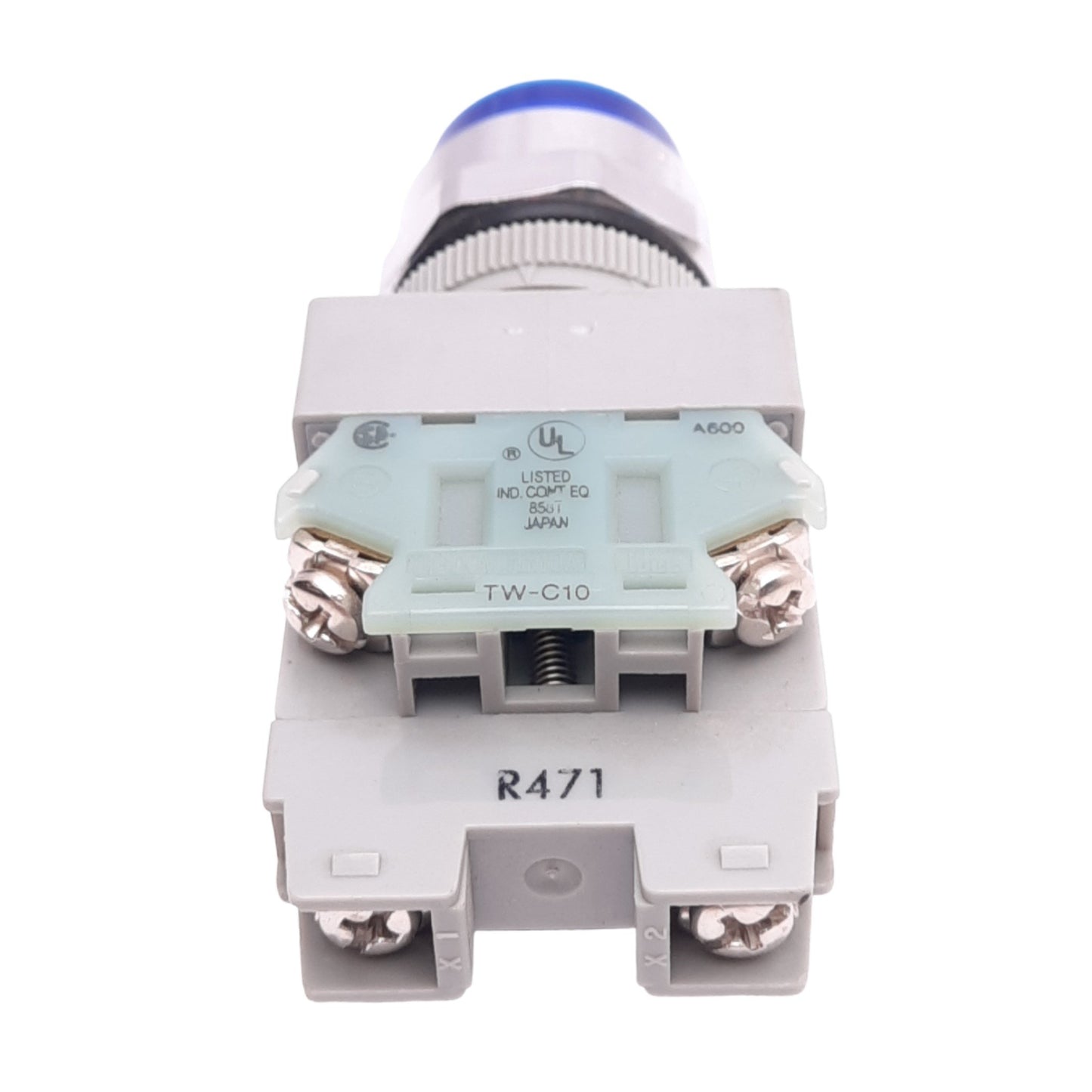 Used IDEC ALW212620D-B Blue Illuminated Pushbutton, 22mm, 2NO, 600V 10A, *No Bulb