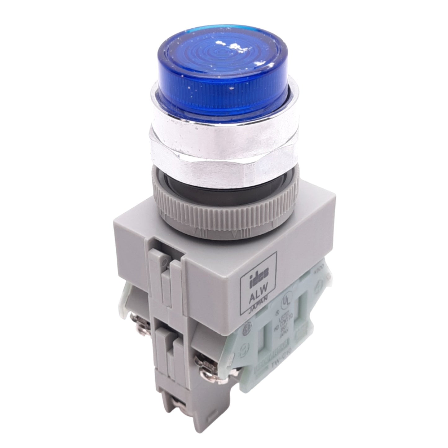 Used IDEC ALW212620D-B Blue Illuminated Pushbutton, 22mm, 2NO, 600V 10A, *No Bulb